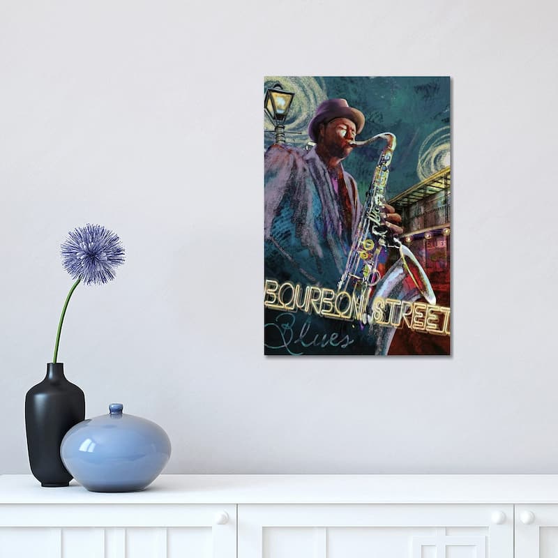 iCanvas "Bourbon Street Blues" by Conrad Knutsen Canvas Print - 18x12x1.5