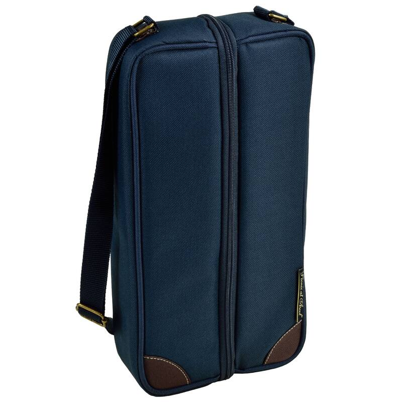 Picnic at Ascot - Insulated Wine Tote with 2 Wine Glasses, Napkins and Corkscrew - Black