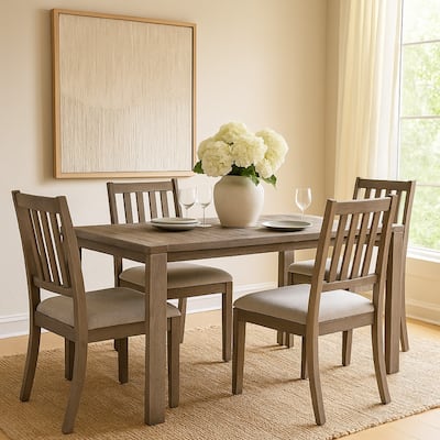 Neji 70 Inch Dining Table, Burnt Brown Eucalyptus Wood Frame, Plank Top