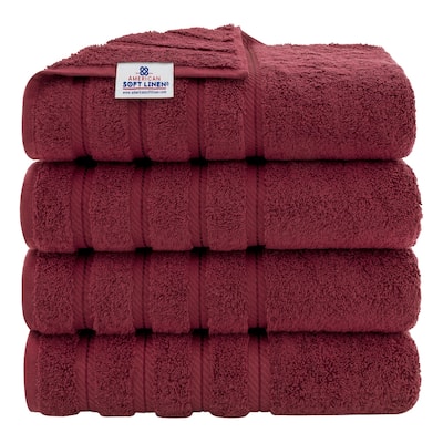 American Soft Linen 100% Cotton Turkish Bath Towels Large, 4 Pack Luxury Hotel Spa Quality Turkish Bath Towels Bathroom Sets