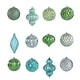 preview thumbnail 3 of 2, Holiday Lux Shatterproof, 12 Count Christmas Tree Ornament Set, 100mm