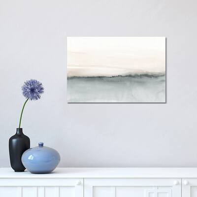 iCanvas "Watercolor Landscape XIV - Soft Coral And Gray" by Nouveau Prints Canvas Print