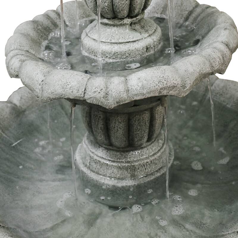 3-Tier 39.3''H Cornucopia Outdoor Water Fountain for Patio,Backyard
