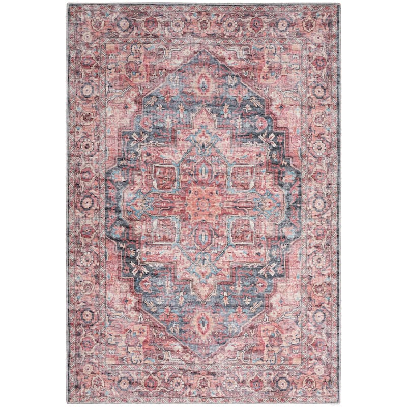 New Concept Washables Persian Boho Machine Washable Area Rug