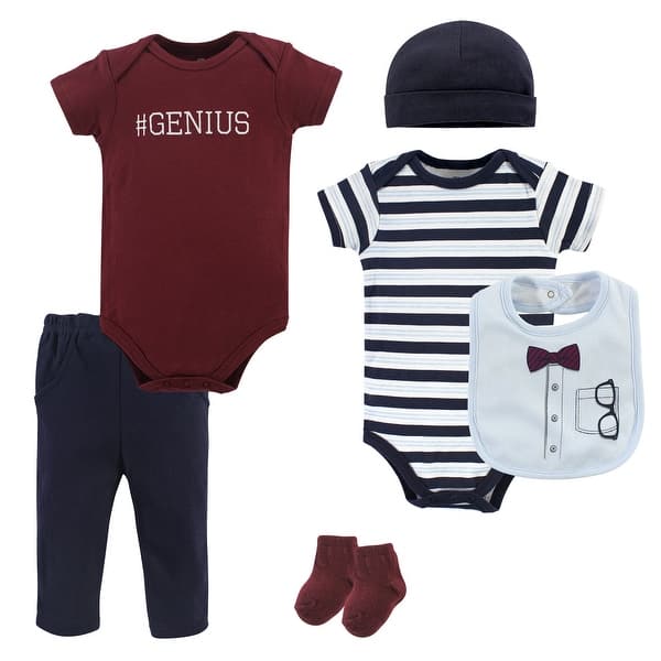slide 1 of 1, Little Treasure Baby Boy Layette 6-Piece Set, Glasses 0-3 Months - Glasses