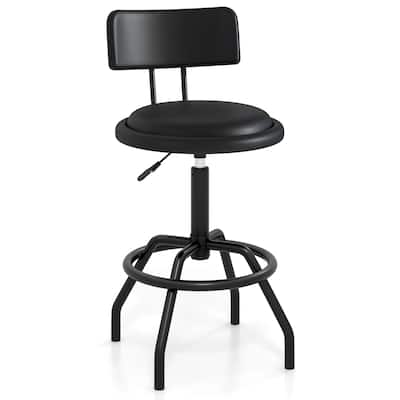 360° Swivel Counter Height Barstool with Padded Seat and Back