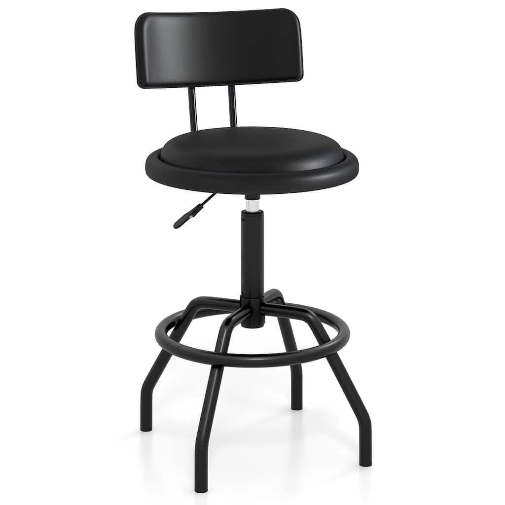 360° Swivel Counter Height Barstool with Padded Seat and Back