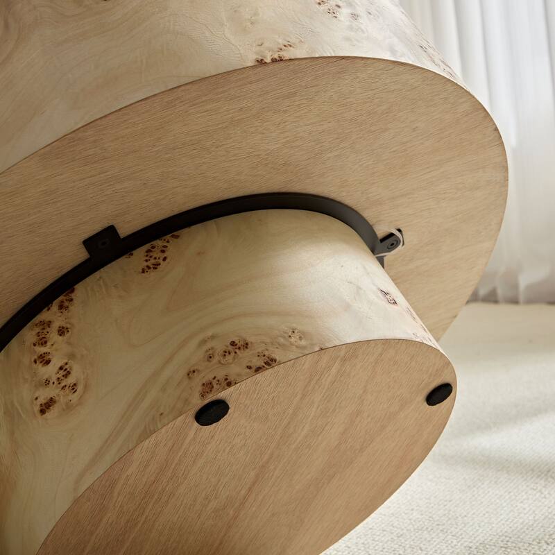 GDF Studio - Barrington Mid-Century Modern Round Wood Coffee Table