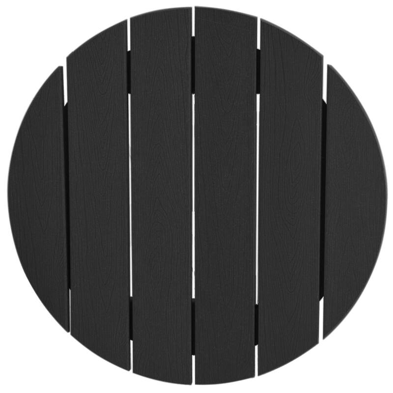 vidaXL 3/4 Piece Garden Bar Set Black HDPE