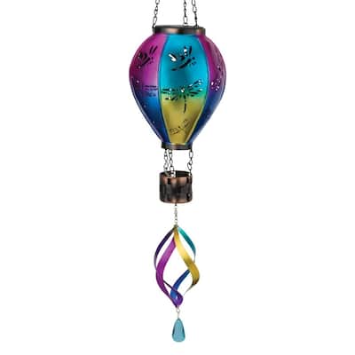 Hot Air Balloon Spinner Solar Lantern - Dragonfly