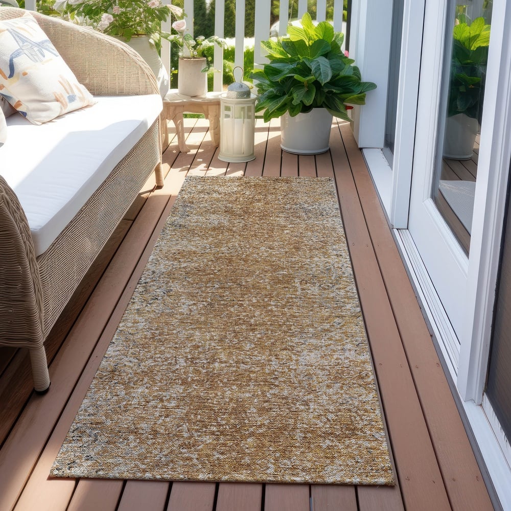 Machine Washable Indoor/ Outdoor Chantille Solid Contemporary Rug