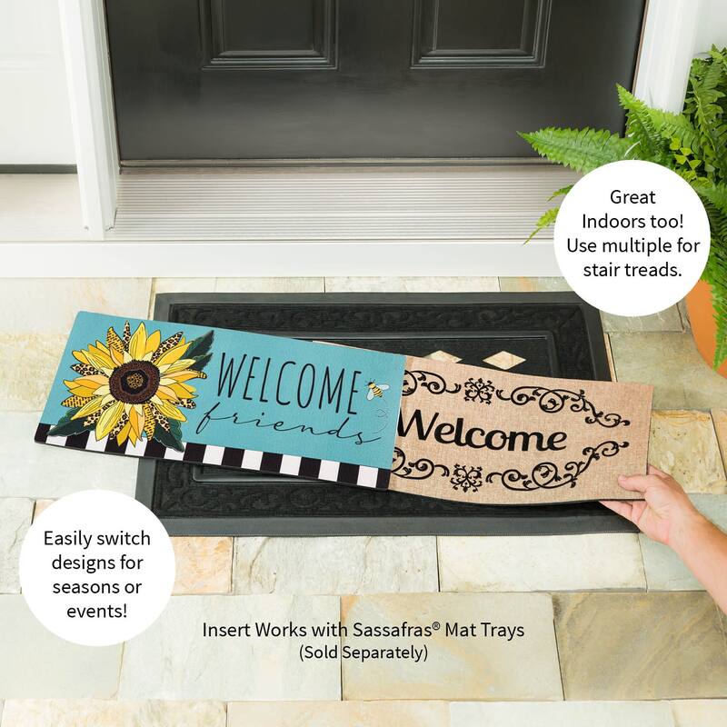Welcome Friends Leopard Sunflower Sassafras Switch Mat
