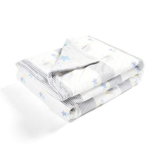 Lush Decor Baby Elephant Balloon Reversible Soft & Plush Oversized Soft Baby Blanket - 50" x 36"