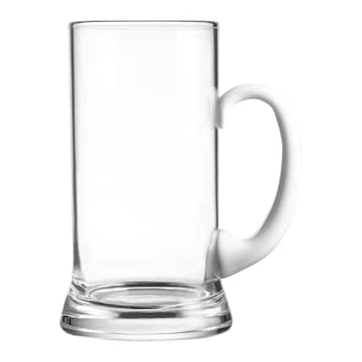 Majestic Gifts Inc. European 24 oz. Glass Mug w/ wht handle w/ base