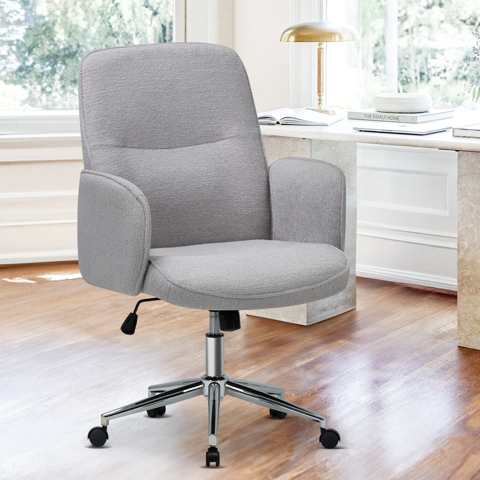 Upholstered Desk Chair No Wheels Bed Bath Beyond 39636381