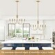 preview thumbnail 6 of 69, 6-Light Modern Candlestick Hanging Linear Chandelier Lighting Island Chandelier for Kitchen Island