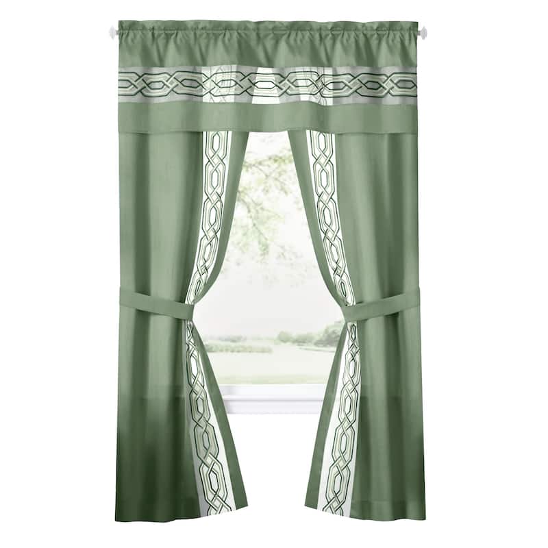 Achim Paige 5 Piece Window Curtain Set