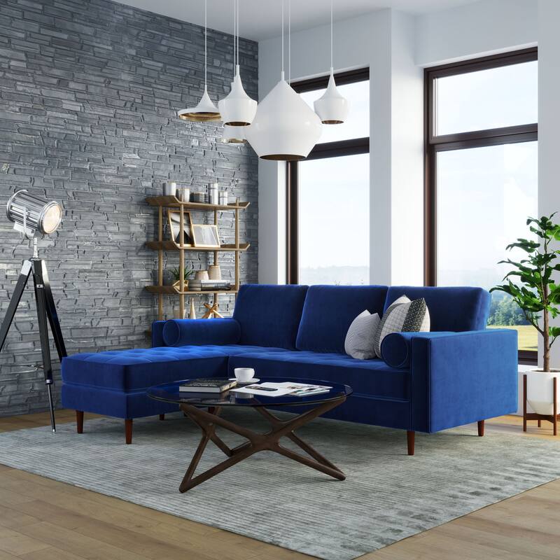 Bloomfield Velvet Reversible Sectional