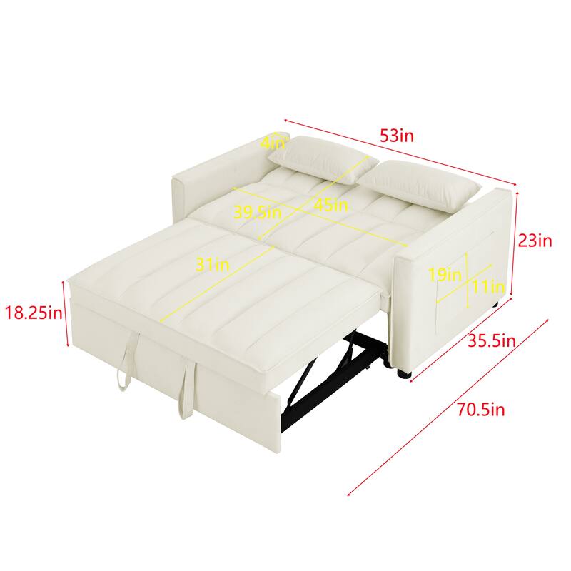 velvet loveseat sofa couch pull out bed