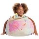 preview thumbnail 13 of 94, Animal Bean Bag Chair for Kids, Soft Cozy Animal Chair for Bedrooms Medium - 18 inch - Tie Dye Unicorn