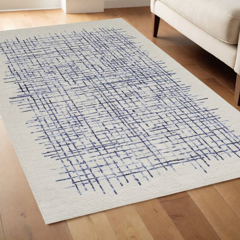 Sixu Hand Tufted Stain Resistant Area Rug By HomeRoots - 66' X '42' X '0.5 - 66' X '42' X '0.5 - Lavender/Ivory - Rectangle