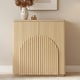 preview thumbnail 15 of 49, Spruce & Spring Modern Sideboard Buffet Cabinet with Wave Design 1 Piece - Oak