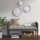 preview thumbnail 2 of 4, 3-Piece Round Natural Wood Wall Decor, Carved Floral Medallion Design - 11.75*11.75''