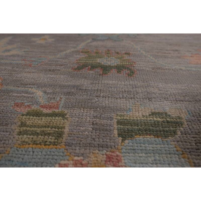 Oushak Turkish Area Rug Vegetable Dye Hand-Knotted Wool Carpet - 8'0" x 10'0"