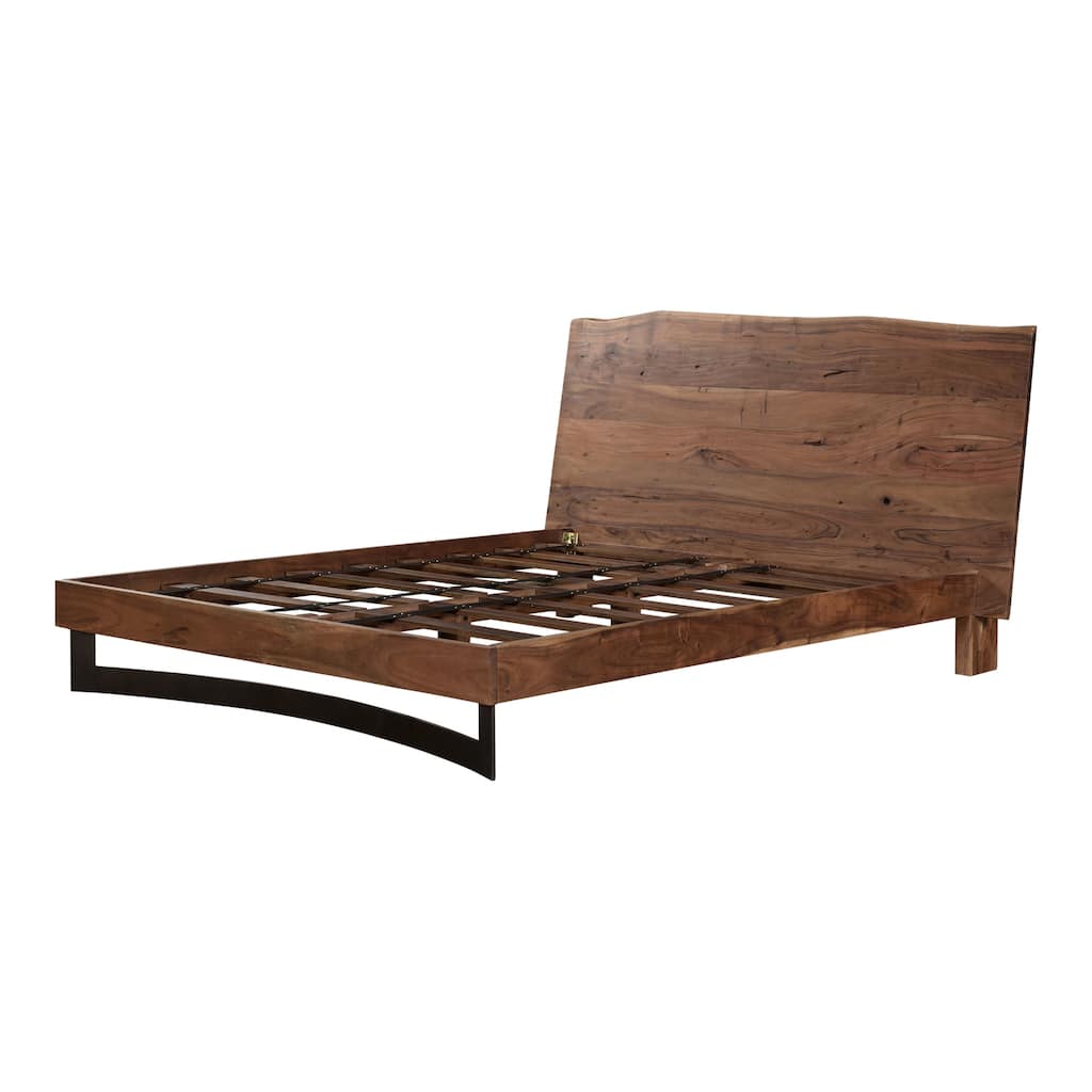 Aurelle Home Bennett Rustic Farmhouse Live Edge Platform Bed