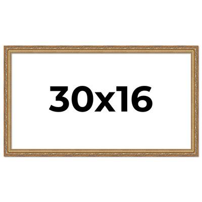 30x16 Frame Red Solid Wood Picture Frame Width 1.75 Inches | Interior Frame Depth 1 13/16 Inches
