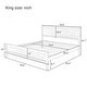 preview thumbnail 8 of 21, Rustic Wood Platform Bed with Headboard Footboard and Support Slats