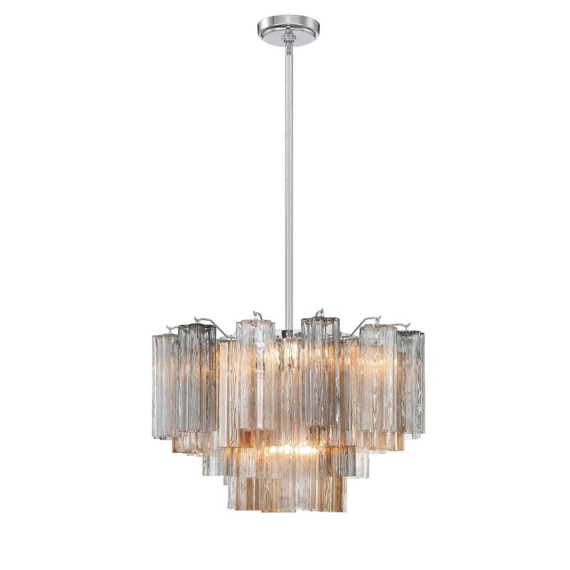 Crystorama Lighting Group ADD-308-AU Addis 9 Light 22" Wide Waterfall