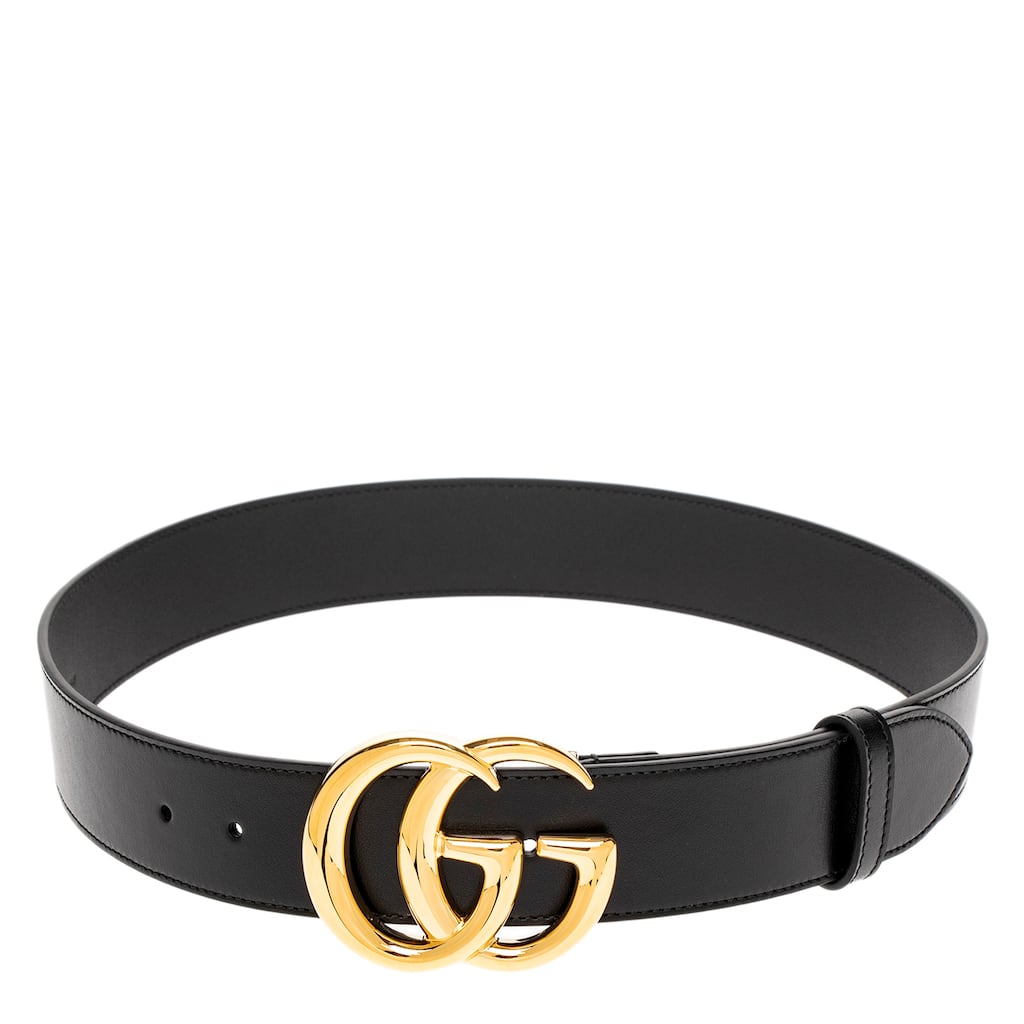 Gucci GG Marmont Belt with Shiny Buckle 1.5" Wide