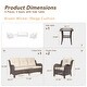 preview thumbnail 70 of 91, Outdoor Patio Furniture Set Brown Wicker Patio Conversation Seating Sets