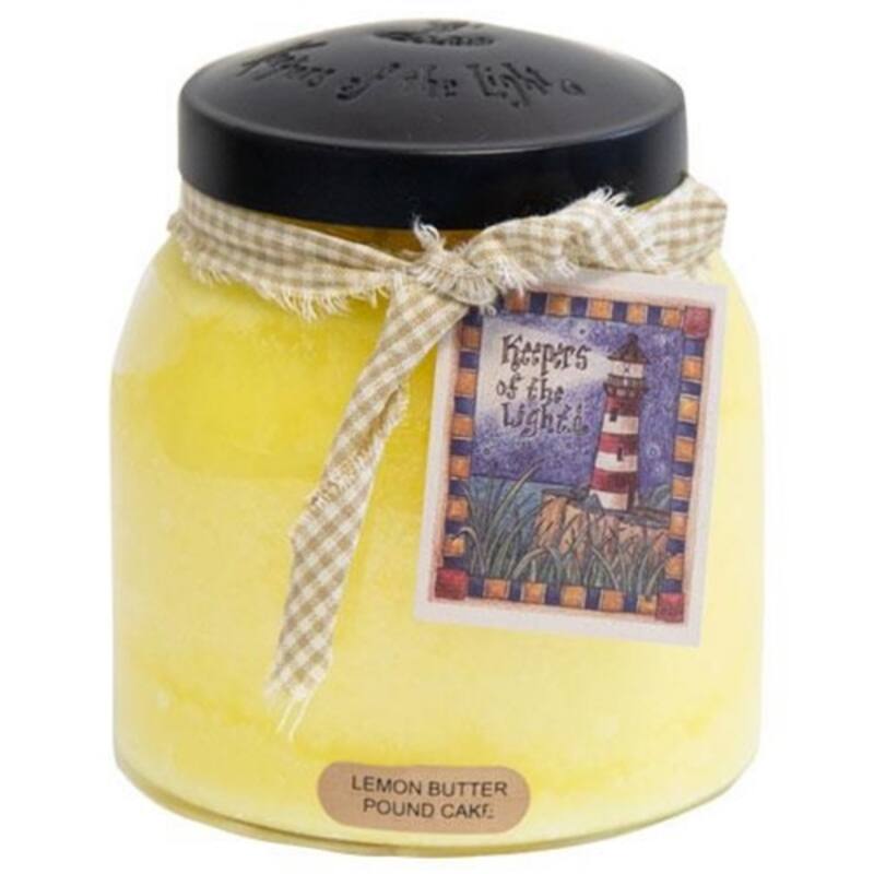 34 oz Lemon Pound Cake Paraffin Wax Candle with 155 Hr Burn Time and 2 Wicks for Long-Lasting Scent - Yellow