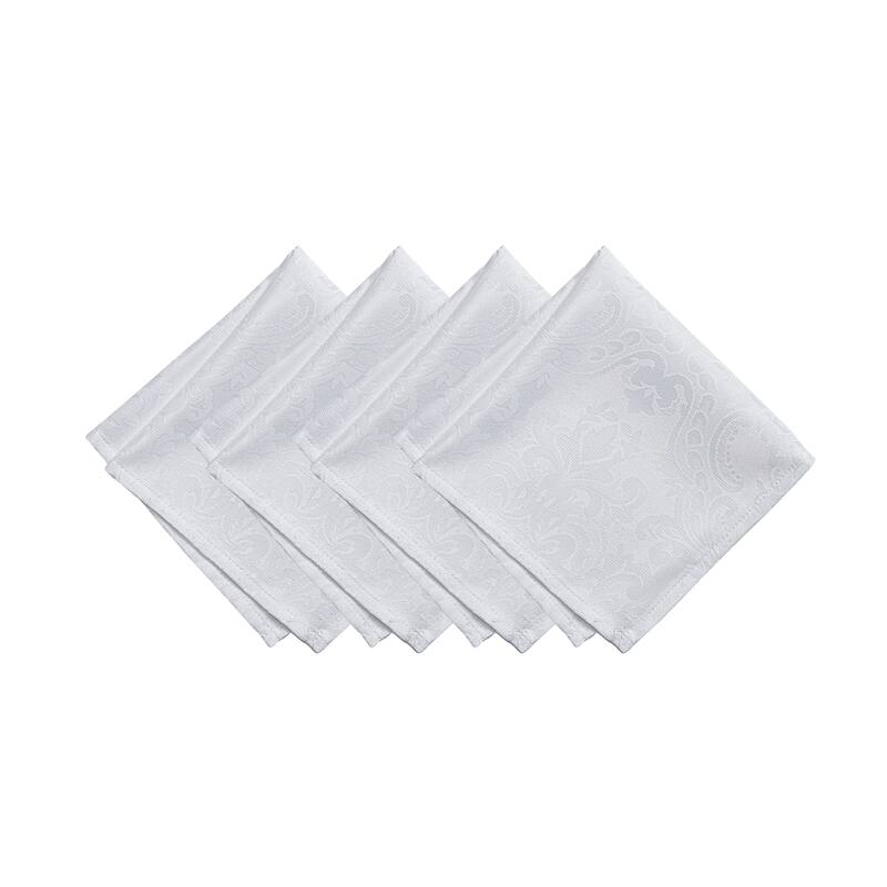 Caiden Elegance Damask Napkin (Set of 4) - 17"x17" - White