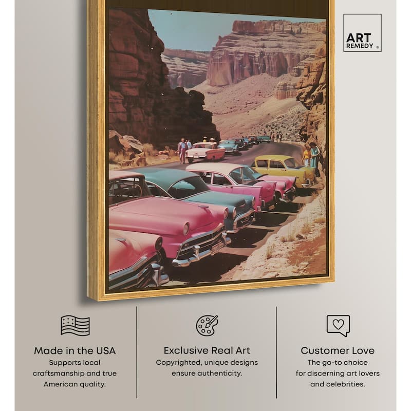 Vintage Canyon Visit Canvas by Art Remedy