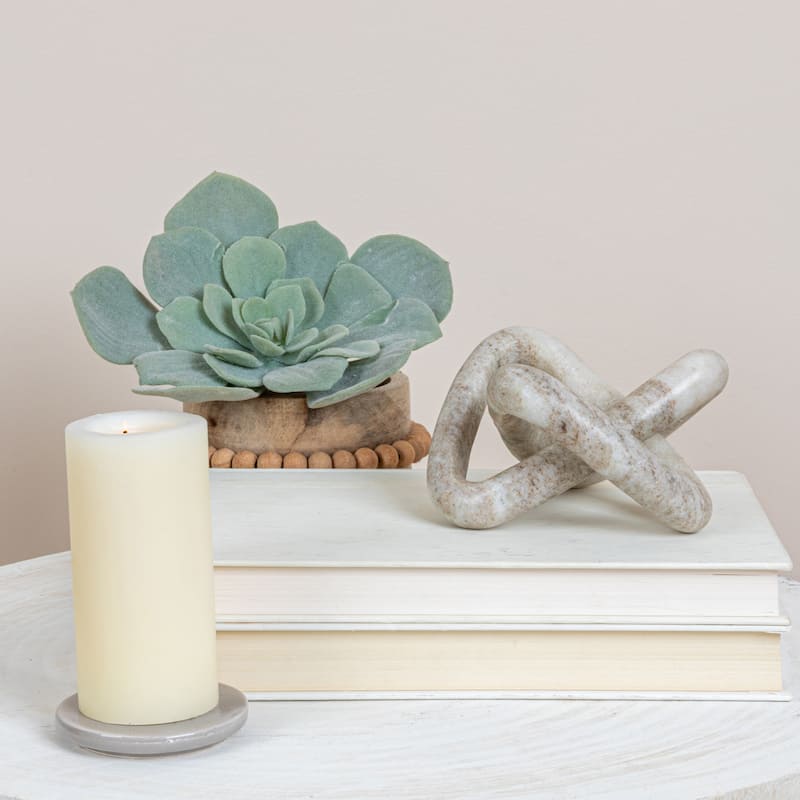 Decorative Marble Link Knot - 3.5"L x 3.5"W x 3.5"H