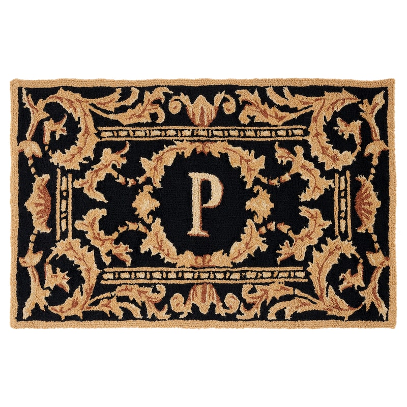 SAFAVIEH Handmade Monogram Kyousuke Casual Rug - 2' 6" x 4' - Black - P