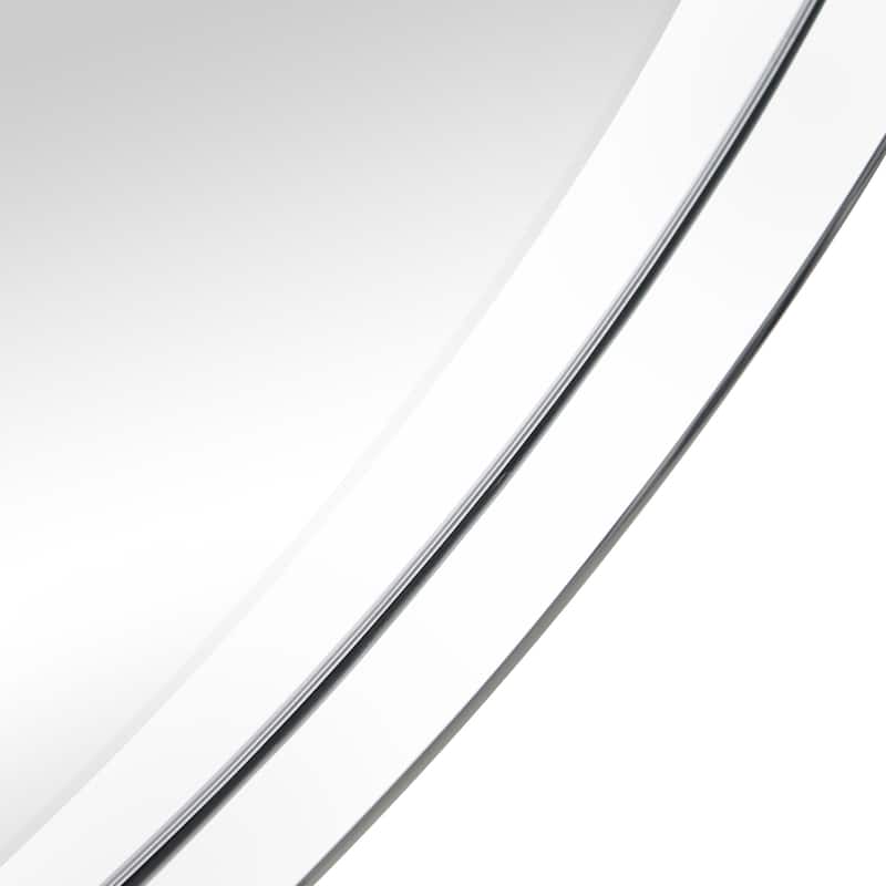 Ultra Stainless Steel Oval Wall Mirror- 24"x36"