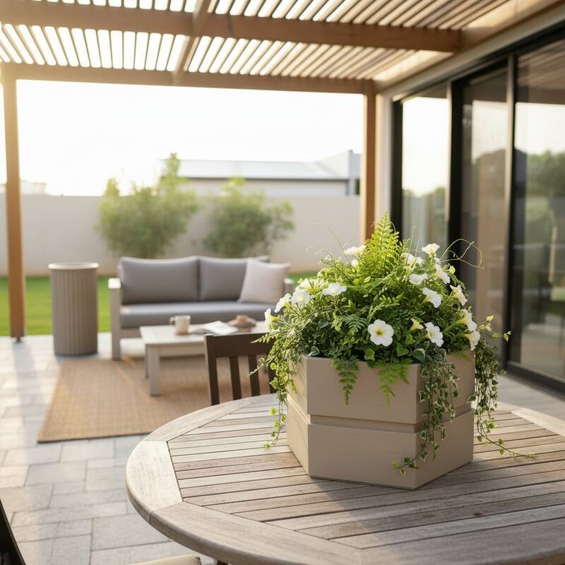 Hexagon Terrace Planter Box Short