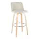 Option Cream Fabric/Round Chrome Footrest