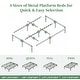preview thumbnail 8 of 6, Black Metal Frame Platform Bed Mattress Foundation with Steel Slat Support, No Box Spring Needed