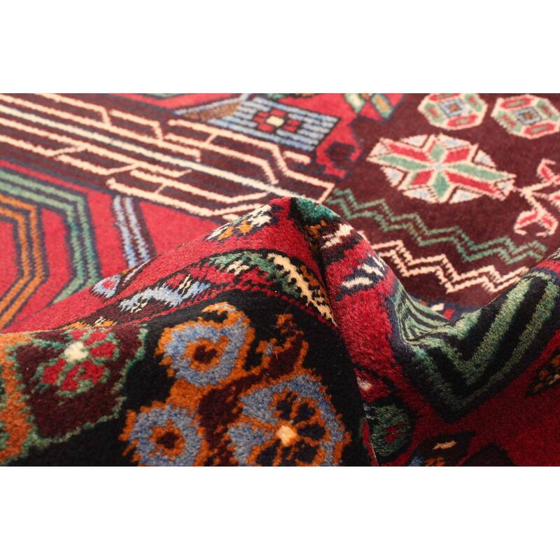 ECARPETGALLERY Hand-knotted Teimani Dark Red Wool Rug - 2'11 x 4'5