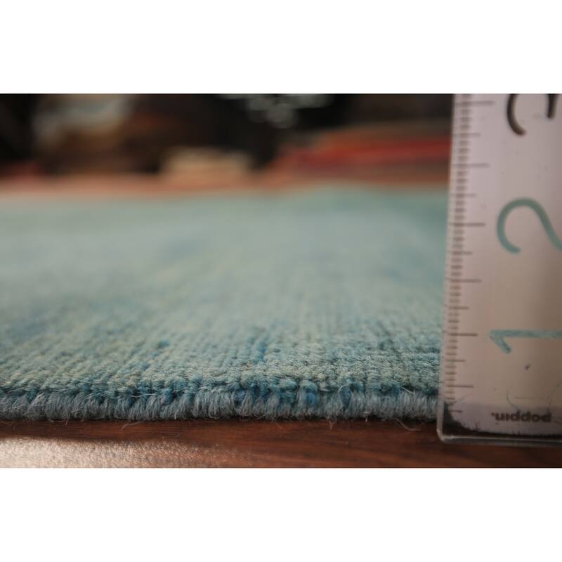 Blue Contemporary Gabbeh Oriental Foyer Rug Handmade Wool Carpet - 3'4" x 5'0"