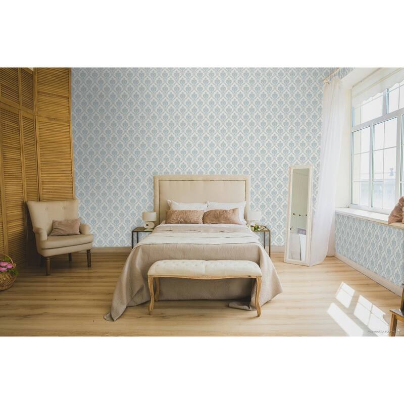 Galerie Wallcoverings Italian Classics 4 Collection Embossed Italian Damask Vinyl on Non-woven Matte Wallpaper Roll