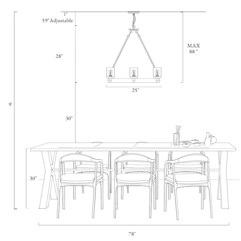 Carbon Loft Farmhouse 6-Light Wood Wheel Chandelier with Glass Shade for Dining Room