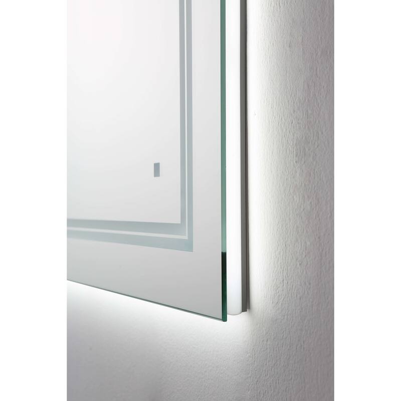 AQUADOM Soho Led Lighted Mirror for Bathroom Defogger, Backlit and Front-Lit