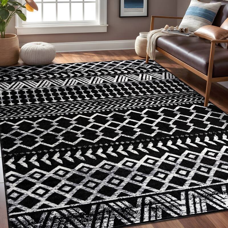 Beverly Rug Diamond Moroccan Bohemian Trellis Indoor Area Rug