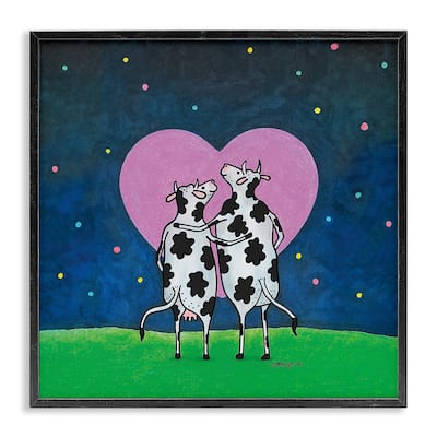 Stupell Loving Significant Udder Framed Giclee Art Design By Roger Straub